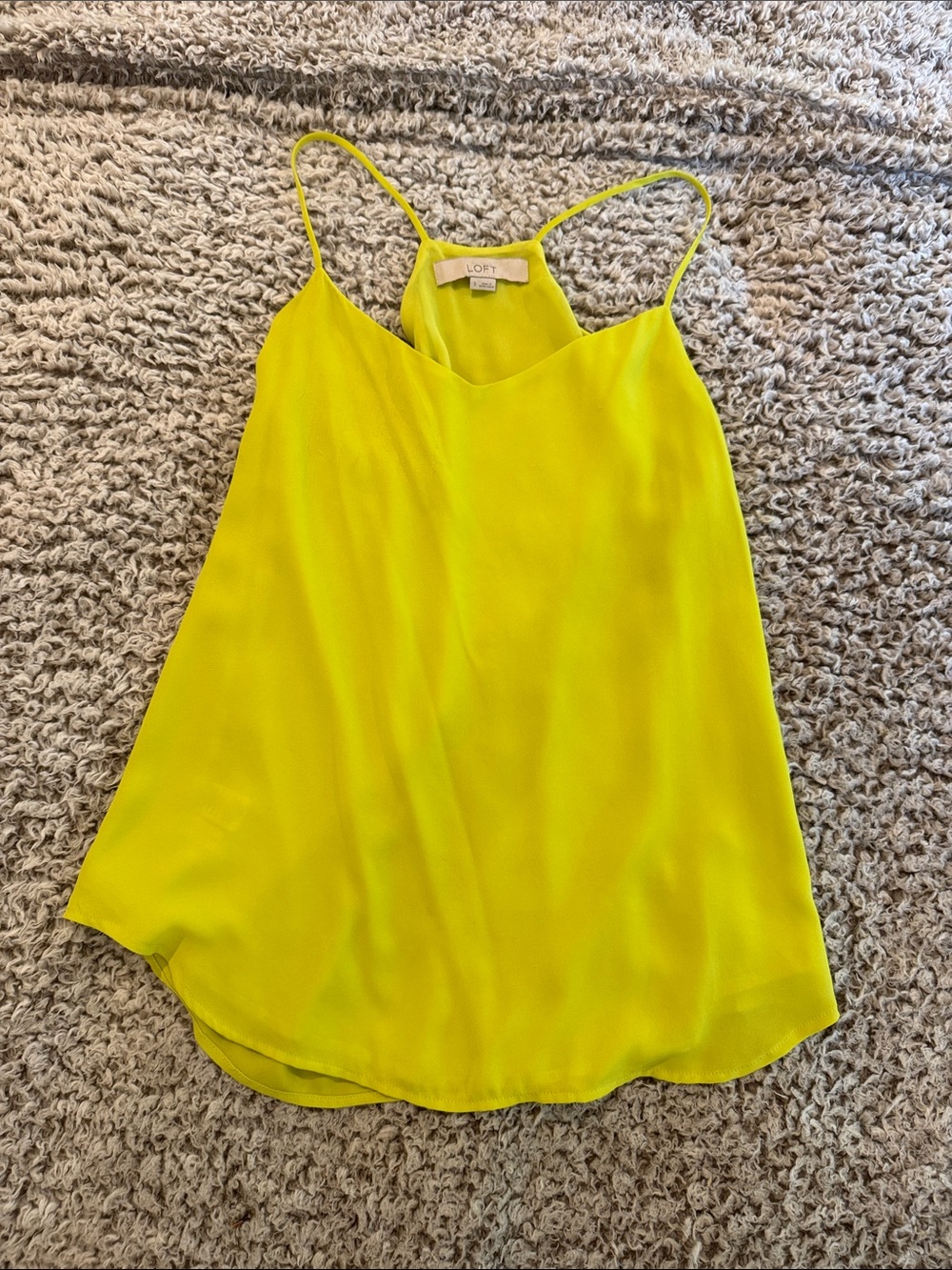 LOFT Neon Yellow Spaghetti-Strap Cami